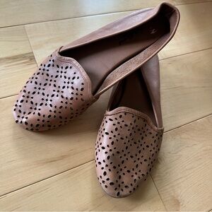 Lucky Brand Leather Perforated Loafer Flats